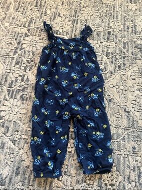 Navy Floral baby Girls' Romper Jumpsuit